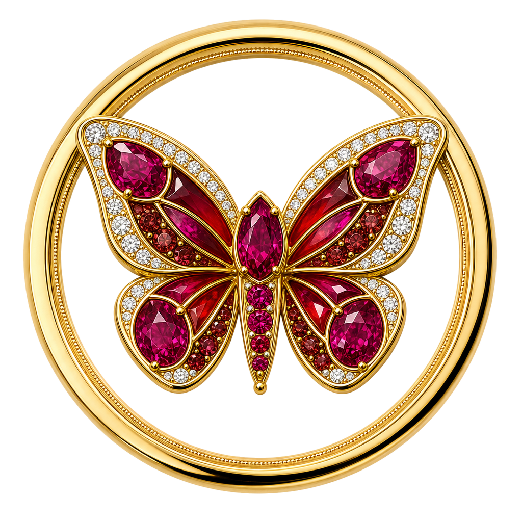 The jeweled butterfly seal awarded for The Baptiste Standard for the Table